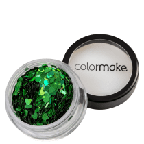 Colormake Shine Formatos Coração Verde - Glitter 2g