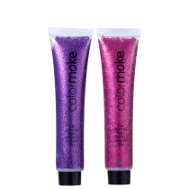 Kit Colormake Gel Glitter Rosa e Roxo (2 Produtos)