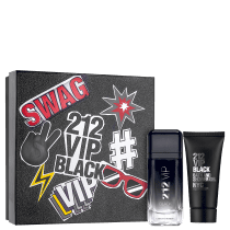 Conjunto 212 VIP Men Black Swag Carolina Herrera Masculino - Eau de Parfum 100ml + Gel de Banho 100ml