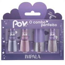 Imagem do produto Kit Impala Pov Luara: 2 Esmaltes, 1 Top Coat e 1 Gloss Labial
