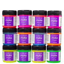 Kit Colormake Fluorescente Cores Sortidas - Tinta Líquida 12x15ml