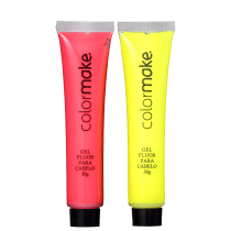 Kit Colormake Gel Fluorescente Amarelo e Vermelho (2 Unidades)
