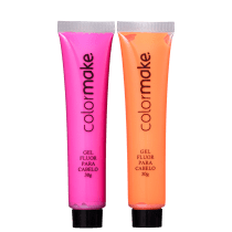 Kit Colormake Gel Fluorescente Laranja e Pink (2 Unidades)