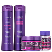 Kit Luminus Hair Growth Daily Cabelo Normal a Oleoso (4 Produtos)