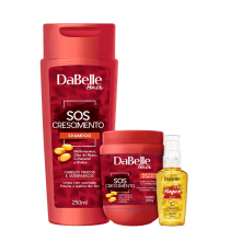 Kit DaBelle Hair SOS Crescimento Rícino Trio (3 Produtos)