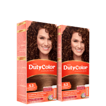 Kit DutyColor 5.3 Castanho Claro Dourado Duo - Coloração Permanente (2 Unidades)