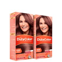Kit DutyColor 4.66 Vermelho Profundo Duo - Coloração Permanente (2 Unidades)