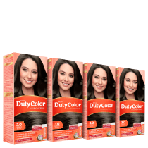 Kit DutyColor 3.0 Castanho Escuro Full - Coloração Permanente (4 Unidades)