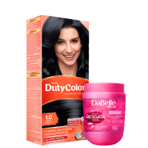 Kit DaBelle Hair DutyColor Resgata Fios 1.0 Preto Azulado (2 Produtos)
