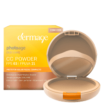 Dermage Photoage CC Powder Médio FPS 63 - Protetor Solar Facial 7g