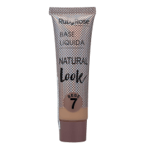 Ruby Rose Natural Look Bege 7 - Base Líquida 29ml