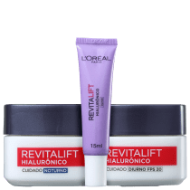 Kit L'Oréal Paris Revitalift Hialurônico Rosto e Olhos (3 Produtos)