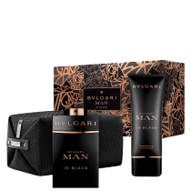 Conjunto Man in Black Bvlgari Masculino - Eau de Parfum 100ml + Pós-Barba 100ml + Nécessaire