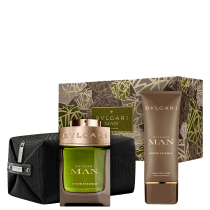Conjunto Man Wood Essence Bvlgari Masculino - Eau de Parfum 100ml + Pós-Barba 100ml + Nécessaire