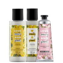 Kit Love Beauty and Planet Hope & Repair 100ml e Creme de Mão Delicious Glow