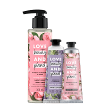 Kit Love Beauty and Planet Sabonete Líquido Caring, Creme de Mão Smooth & Serene e Creme de Mão Delicious Glow