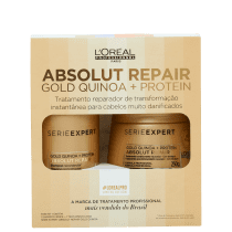 Kit L'Oréal Professionnel Serie Expert Absolut Repair Gold Quinoa + Protein Shampoo 300ml + Máscara 250g
