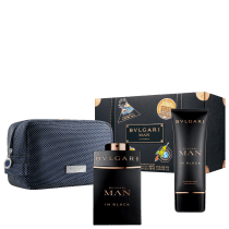 Conjunto Man in Black Bvlgari Masculino - Eau de Parfum 100ml + Pós-Barba 100ml + Nécessaire