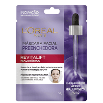 L'Oréal Paris Revitalift Hialurônico Preenchedora - Máscara Facial em Tecido Anti-Idade 30g