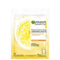 Garnier SkinActive Uniform & Matte Vitamina C - Máscara Facial em Tecido 28g