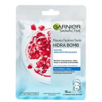 Garnier SkinActive Hidra Bomb Romã Revitalizante - Máscara Facial em Tecido 32g