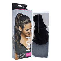 Aplique Hairdo Long Wave Wrap Around Pony Black Rabo de Cavalo Ondulado 58cm