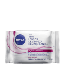 NIVEA 3 em 1 Ação Hidratante - Lenço Demaquilante (25 Unidades)