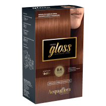 Acquaflora Hidra Gloss 8.4 Louro Claro Acobreado - Coloração Permanente 177g