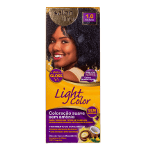 Kit Salon Line Light Color 1.0 Preto Azulado - Tonalizante