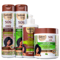 Kit Salon Line S.O.S Cachos Coco Plus (4 Produtos)