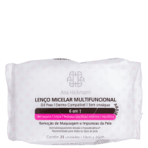 Ana Hickmann Beauty Micelar Multifuncional 6 em 1 - Lenço Demaquilante (25 Unidades)