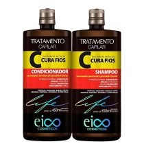 Kit Eico Life Cura Fios - Shampoo 450ml + Condicionador 450ml