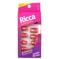 Ricca Quadrado Curto Bege - Unhas Postiças