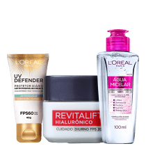 Kit L'Oréal Paris Cuidados com a Pele (3 Produtos)