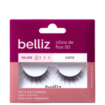 Belliz 3D Volume 1 Curto 205 - Cílios Postiços