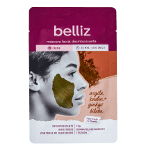 Belliz Desintoxicante Argila Kaolin + Ginkgo Biloba - Máscara Facial 10g