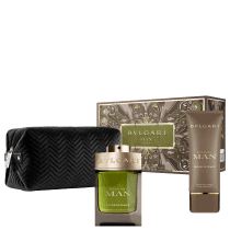 Conjunto Man Wood Essence Bvlgari Christmas Masculino - Eau de Parfum 100ml + Pós-Barba 100ml + Nécessaire