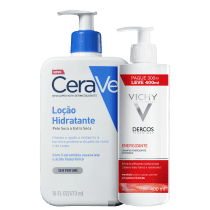 Kit CeraVe Rosto & Corpo + Dercos Energizante (2 Produtos)