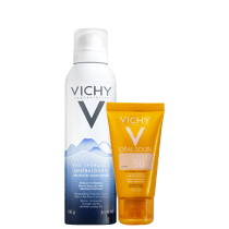 Kit Vichy Eau Thermale + Idéal Soleil Efeito Base Clara (2 Produtos)