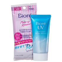 Kit Bioré Aqua Rich FPS 50 + Make Up Remover (2 Produtos)