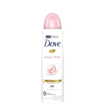Desodorante Aerossol Beauty Finish, da marca Dove.