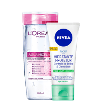 Kit Beleza na Web L'Oréal Paris Água Micelar + NIVEA Controle do Brilho & Oleosidade (2 Produtos)