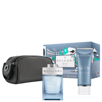 Conjunto Man Glacial Essence Bvlgari Masculino - Eau de Parfum 100ml + Pós-Barba 100ml + Nécessaire