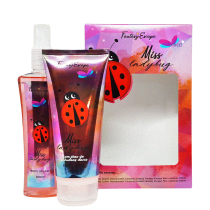 Kit Fantasy Escape Miss Ladybug Delikad Infantil - Body Spray 200ml + Loção Corporal 200ml