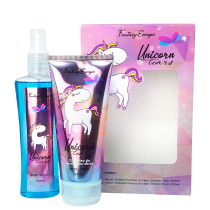 Kit Fantasy Escape Unicorn Tears Delikad Infantil - Body Spray 200ml + Loção Corporal 200ml