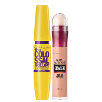 Kit Maybelline Pele e Cílios Perfeitos - Máscara de Cílios 9,2ml + Corretivo Líquido 5,9ml