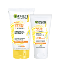 Kit Garnier SkinActive Vitamina C - Gel de Limpeza 120g + Protetor Hidratante 40g
