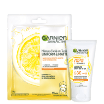 Kit Garnier SkinActive Vitamina C Hidramais - Máscara Facial 28g + Hidratante Protetor 40g