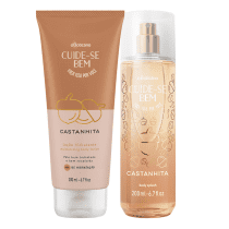 Combo Cuide-Se Bem Castanhita: Loção Hidratante Desodorante 200ml + Body Splash 200ml