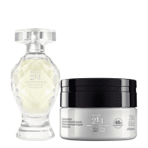 Combo Botica 214 Violeta & Sândalo: Eau De Parfum 75ml + Creme Acetinado Desodorante Hidratante 250g